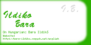 ildiko bara business card