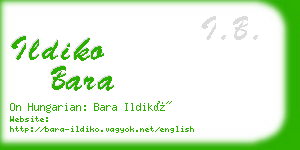 ildiko bara business card